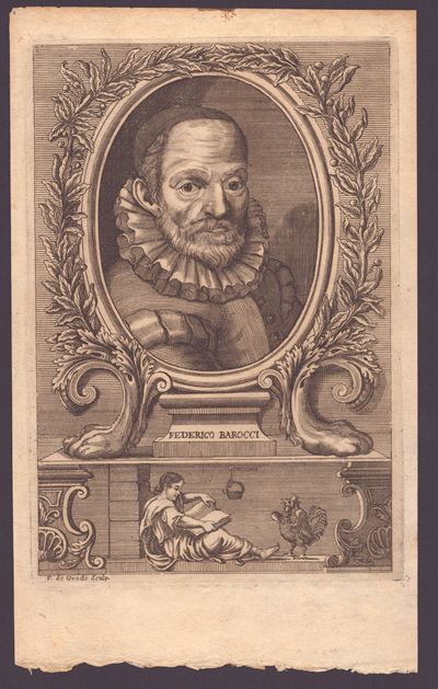 Ritratto di Federico Barocci, bulino e acquaforte