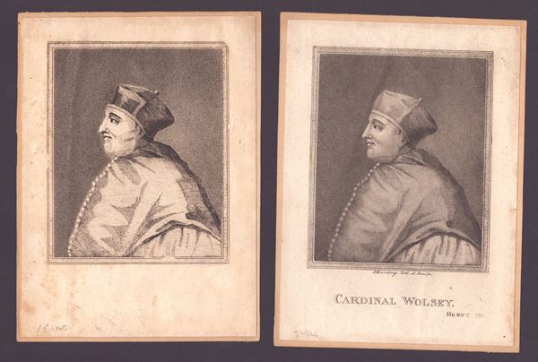 Sylvester Harding : Cardinal Wolsey  - Auction OLD MASTER & MODERN PRINTS AND DRAWINGS - Bertolami Fine Art - Casa d'Aste