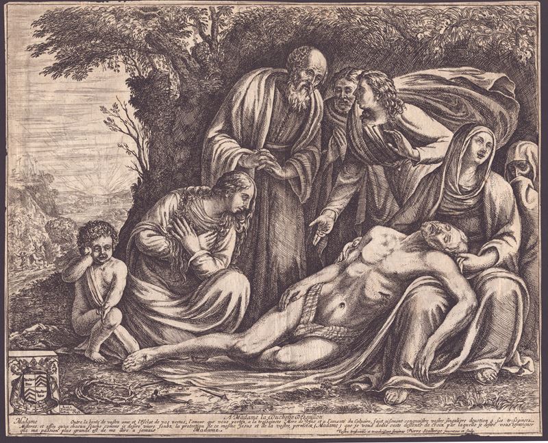 Pierre Scalberge - Deposizione, acquaforte, 1638