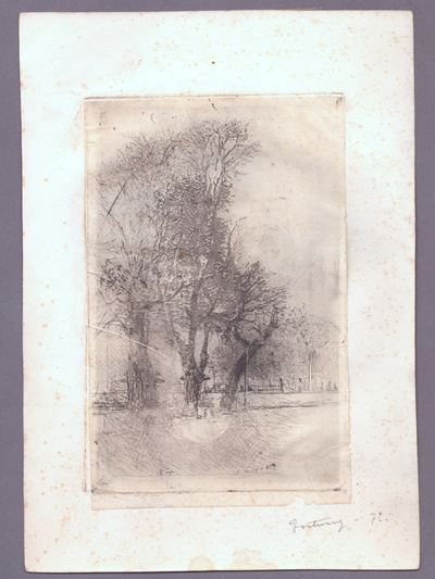Alberi (Villa Borghese), acquaforte e acquatinta