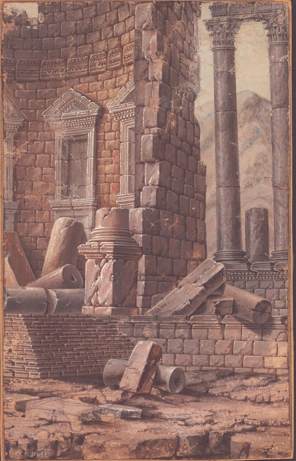 Charles-Louis Cl&#233;risseau - View with Ancient Ruins