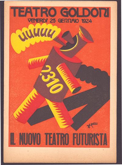Teatro Goldori. Il nuovo teatro futurista, litografia