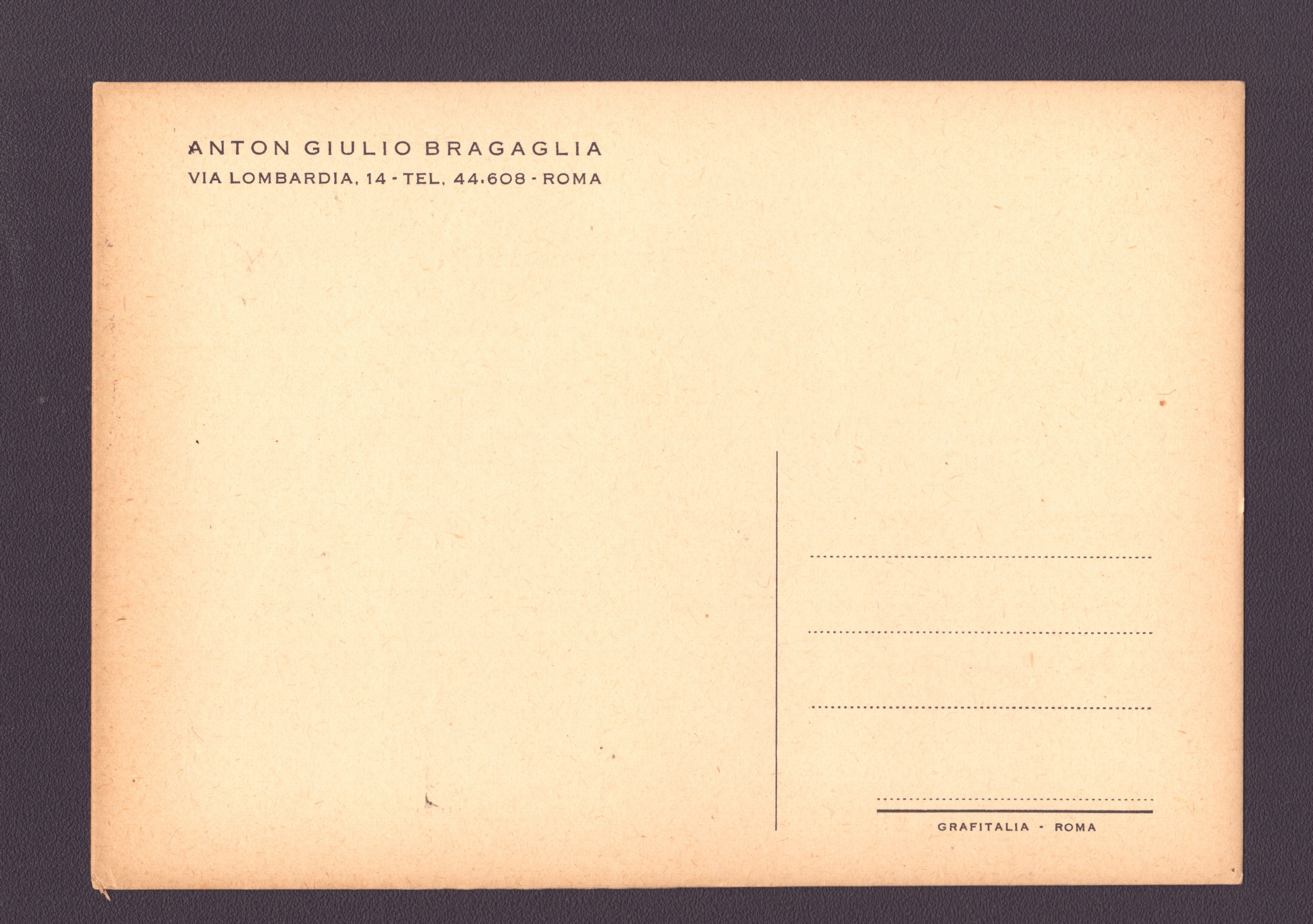 Fortunato Depero - Cartolina postale futurista