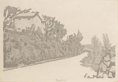 La strada bianca, acquaforte