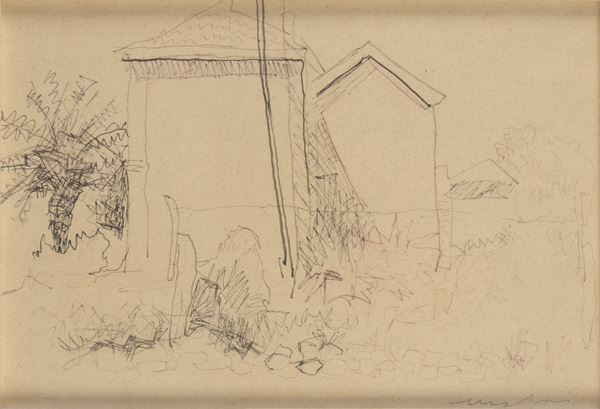 MARIO MAFAI - Landscape with houses