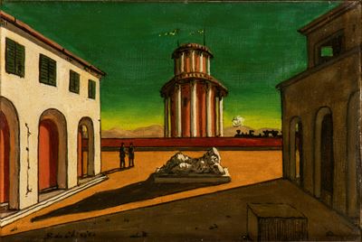 Piazza d'Italia - olio su tela