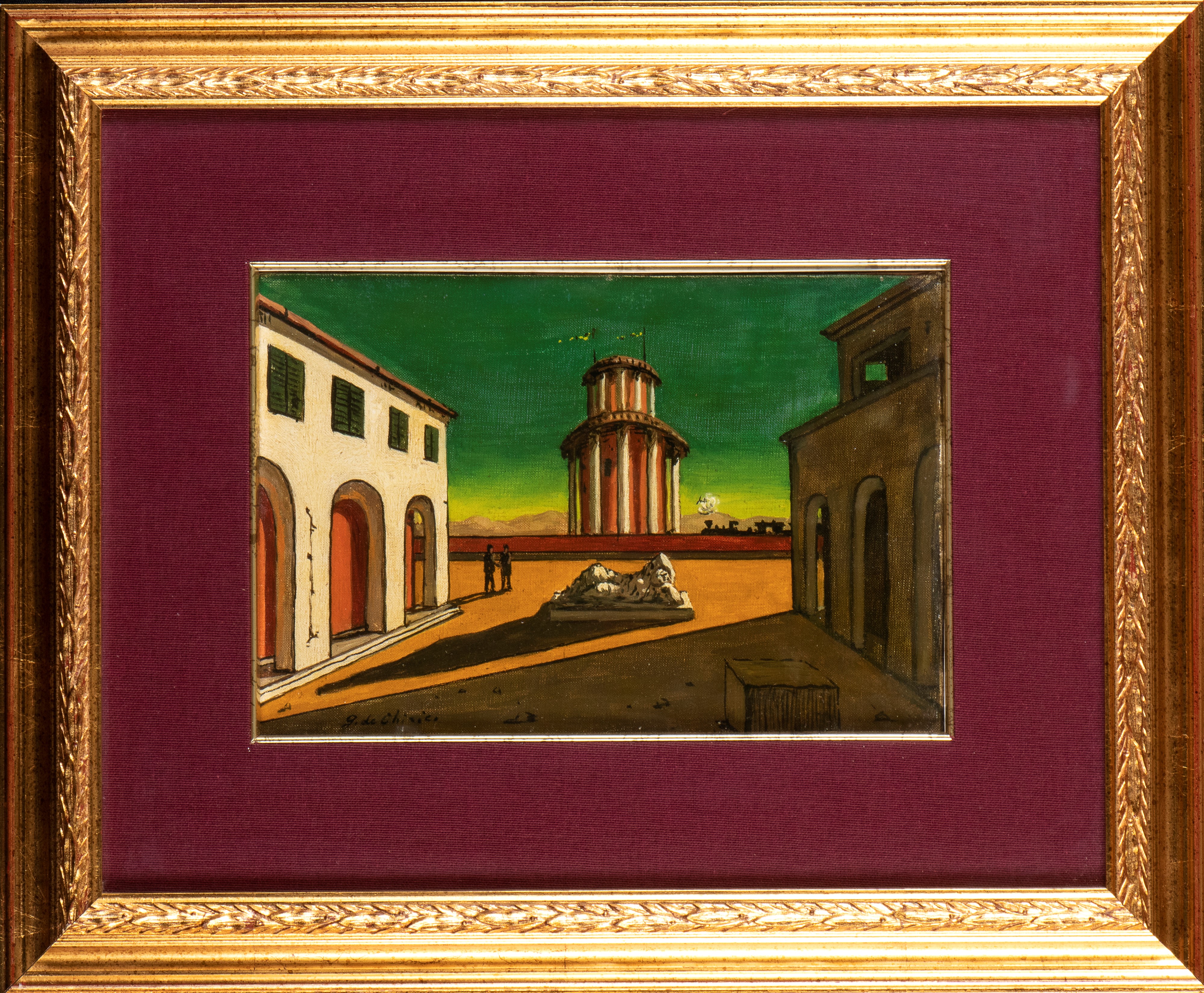 Giorgio De Chirico - Piazza d'Italia - olio su tela
