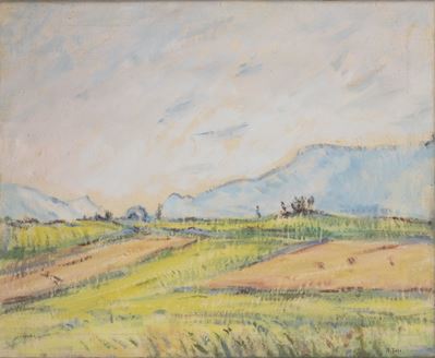 Paesaggio, olio su tela