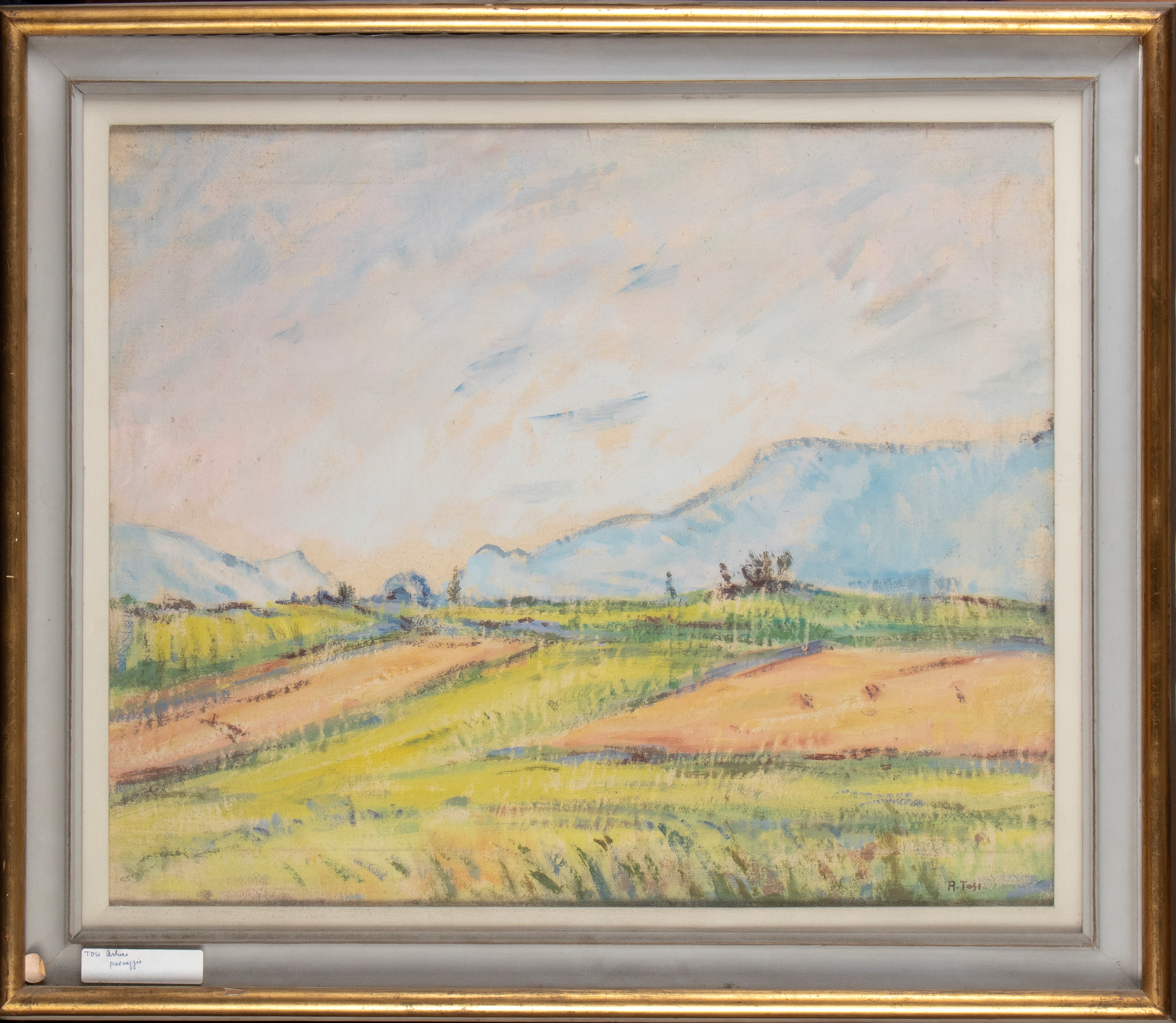 Arturo Tosi - Paesaggio, olio su tela