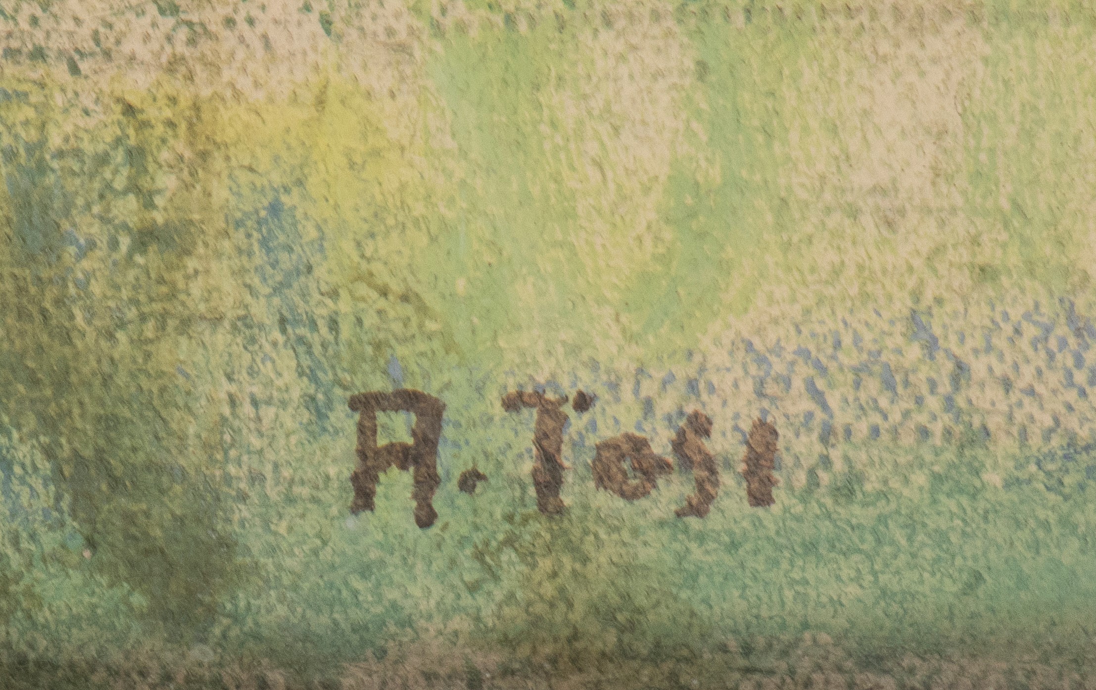 Arturo Tosi - Paesaggio, olio su tela