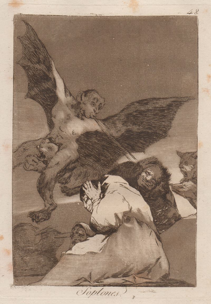 Francisco Goya - Soplones (Tavola n. 48 dalla serie Los Caprichos)