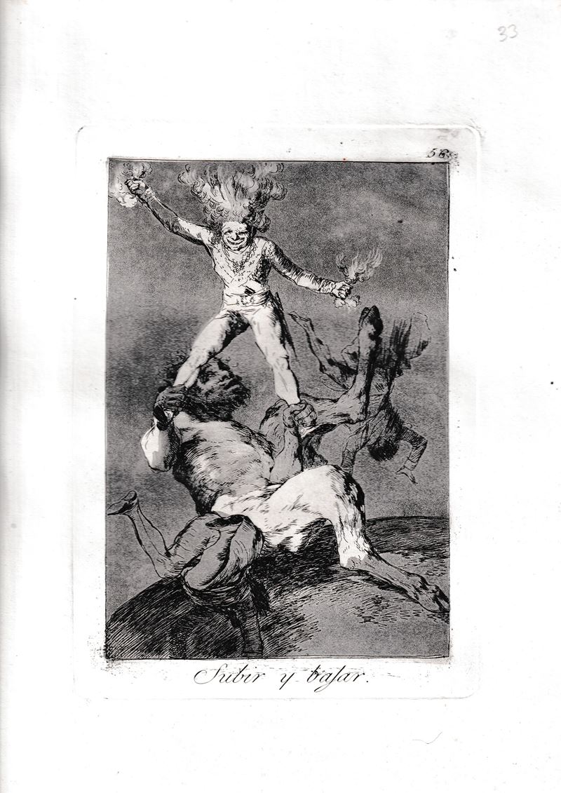 Francisco Goya - Subir y bajar - Acquaforte e acquatinta, 1799 (1855)