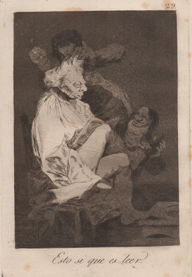 Francisco Goya - Esto sí que es leer (Los Caprichos, tavola n. 29)
