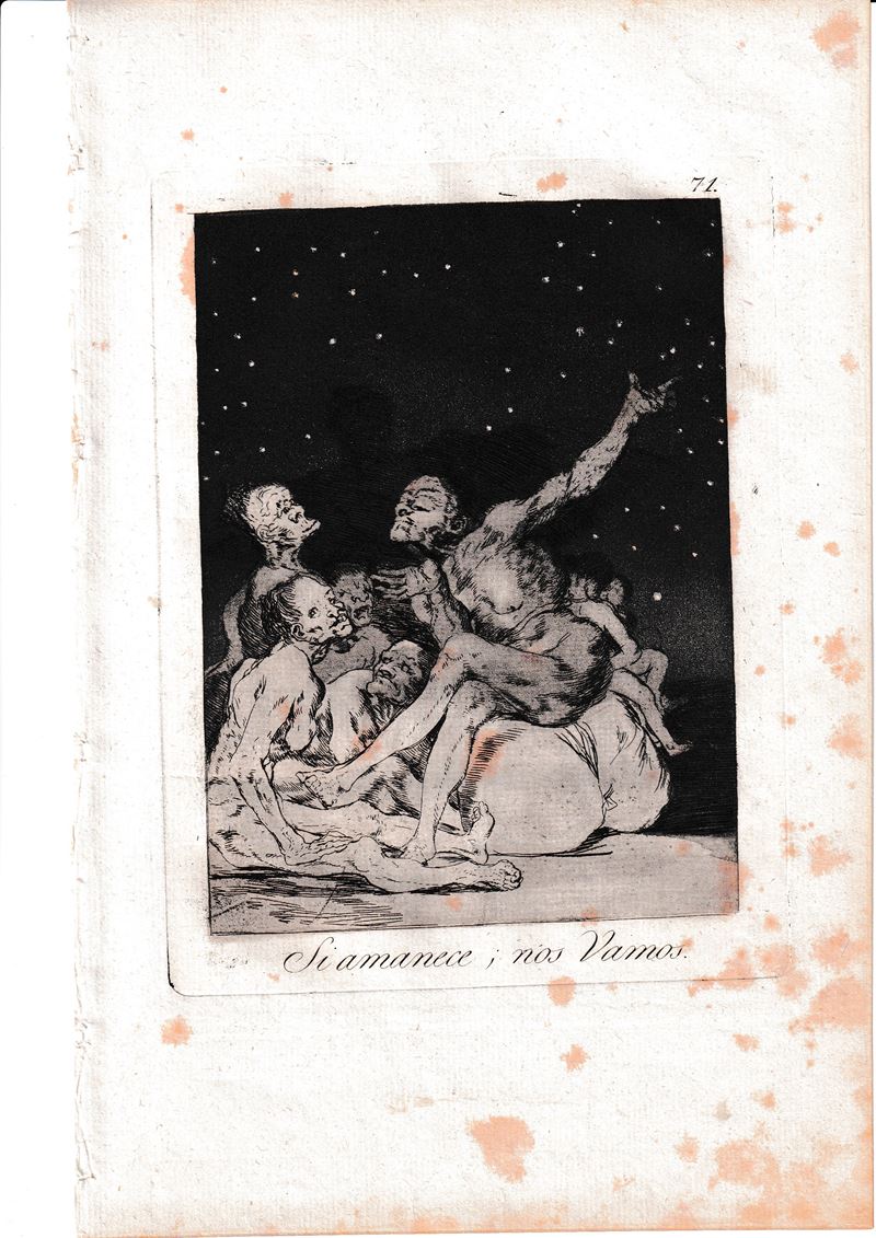 Francisco Goya - Si amanece, nos vamos - acquaforte e acquatinta, 1799
