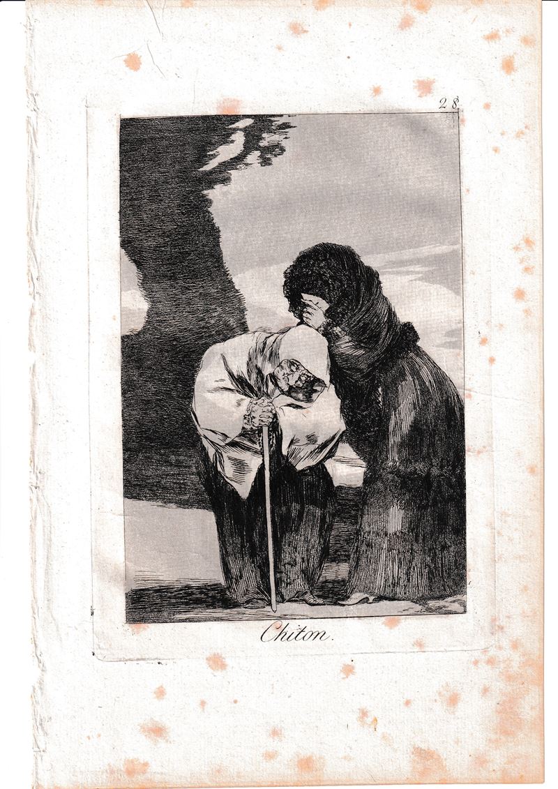 Francisco Goya - Chitón - Acquaforte e acquatinta, 290 × 190 mm, 1799