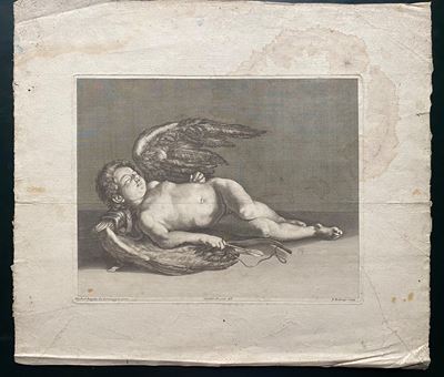 Cupido dormiente, acquaforte