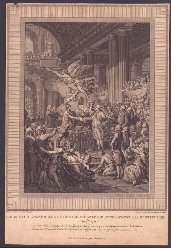 Luigi XVI all'assemblea nazionale accetta la costituzione