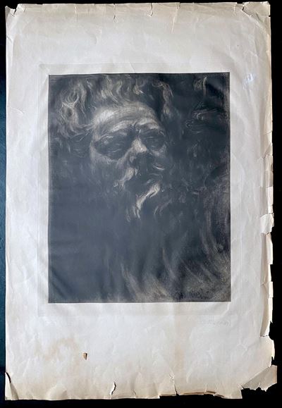 Ritratto di un uomo barbuto, vernice molle