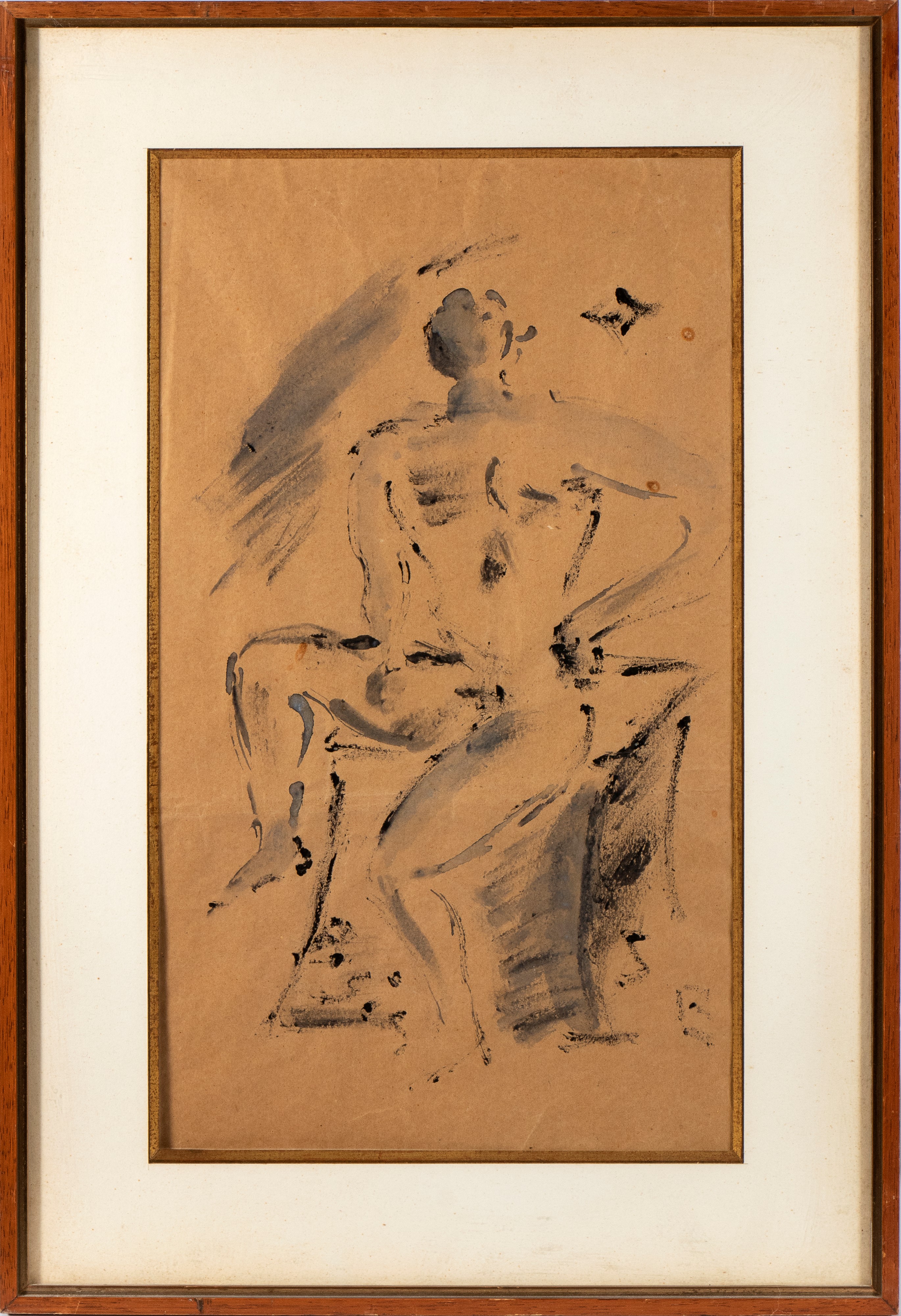 Filippo De Pisis - Nudo maschile, acquarello su carta