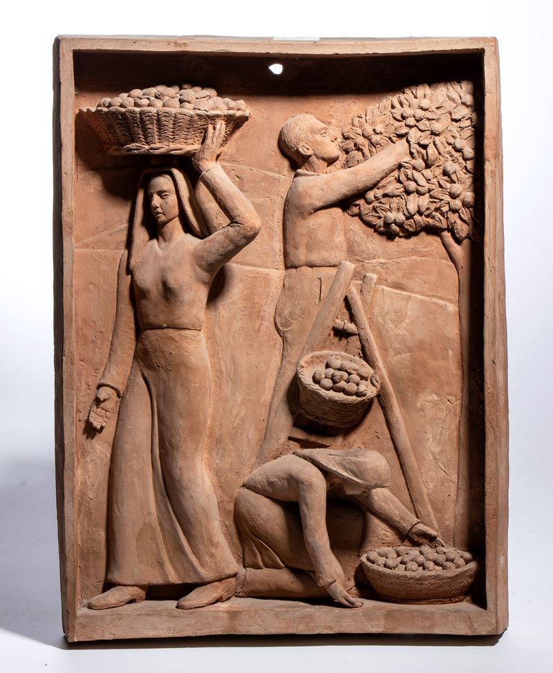 La raccolta delle pesche