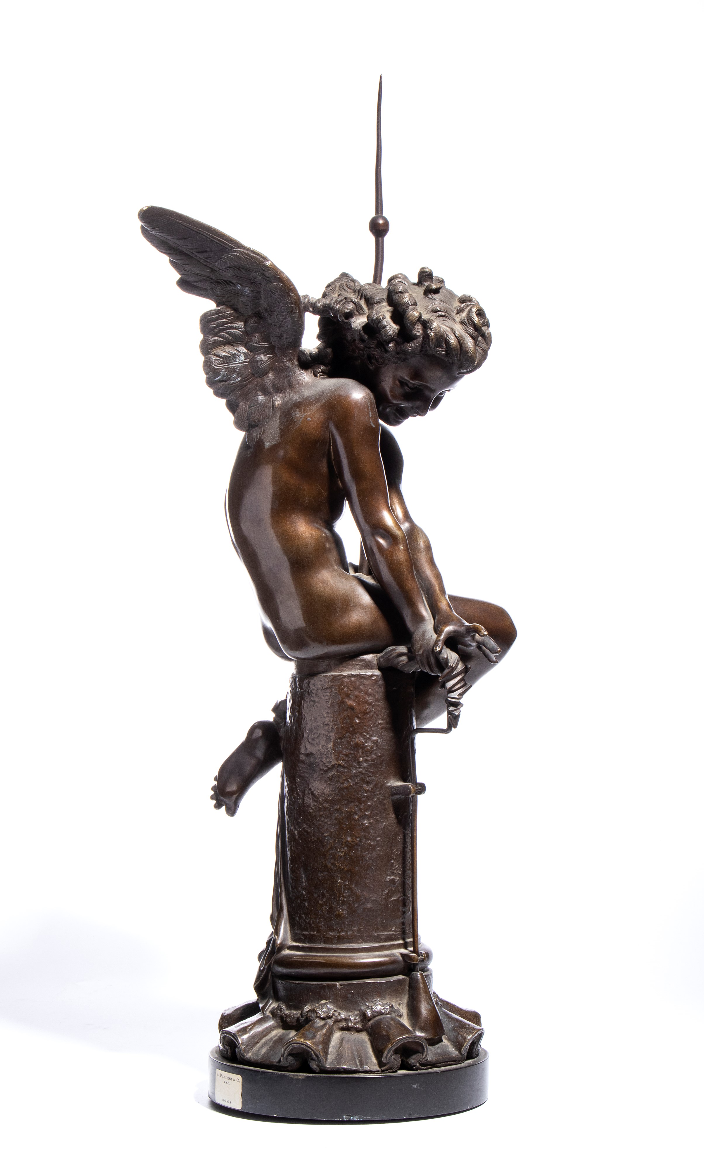 Giulio Monteverde - Il genio di Franklin, bronzo, 1873