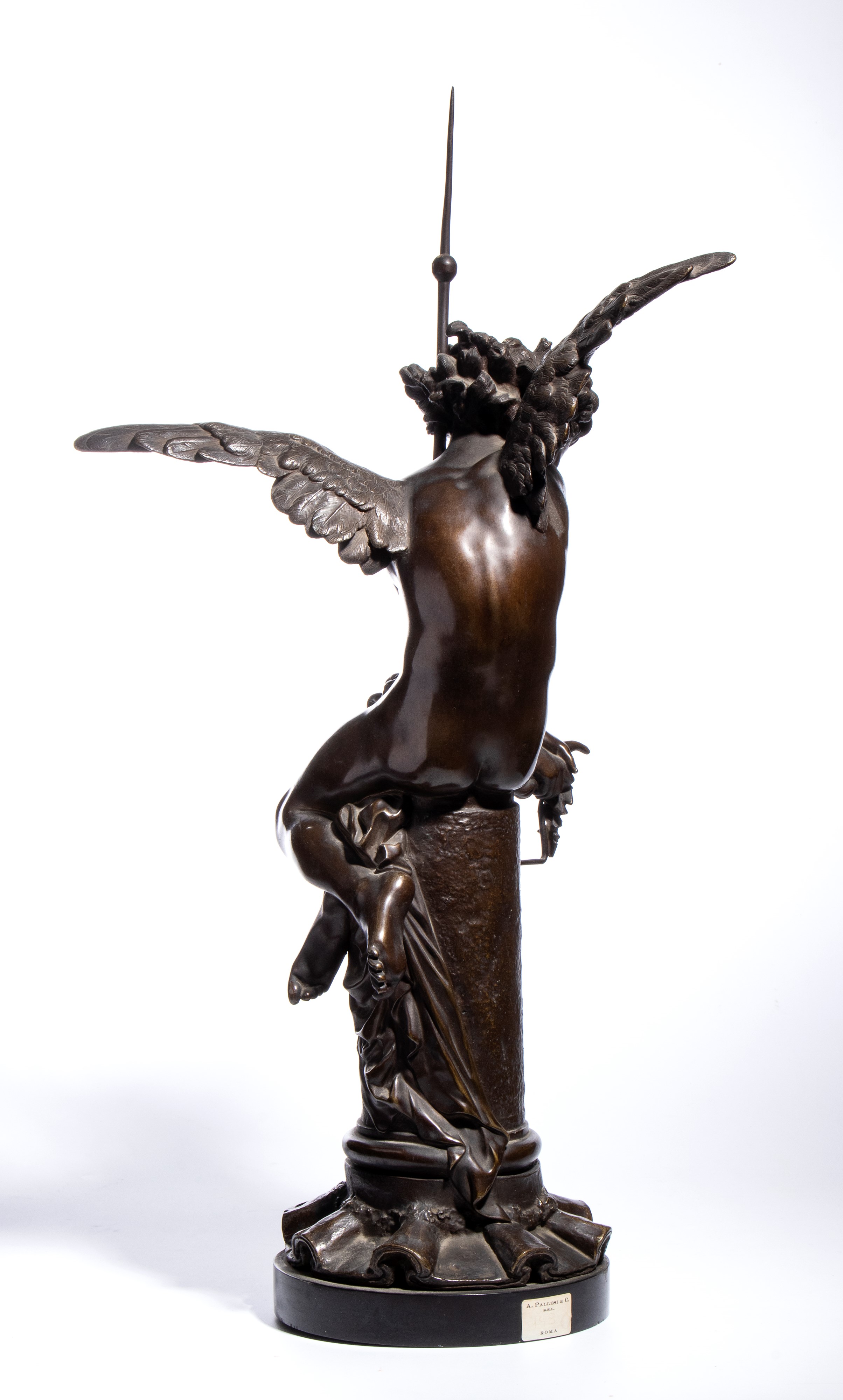 Giulio Monteverde - Il genio di Franklin, bronzo, 1873