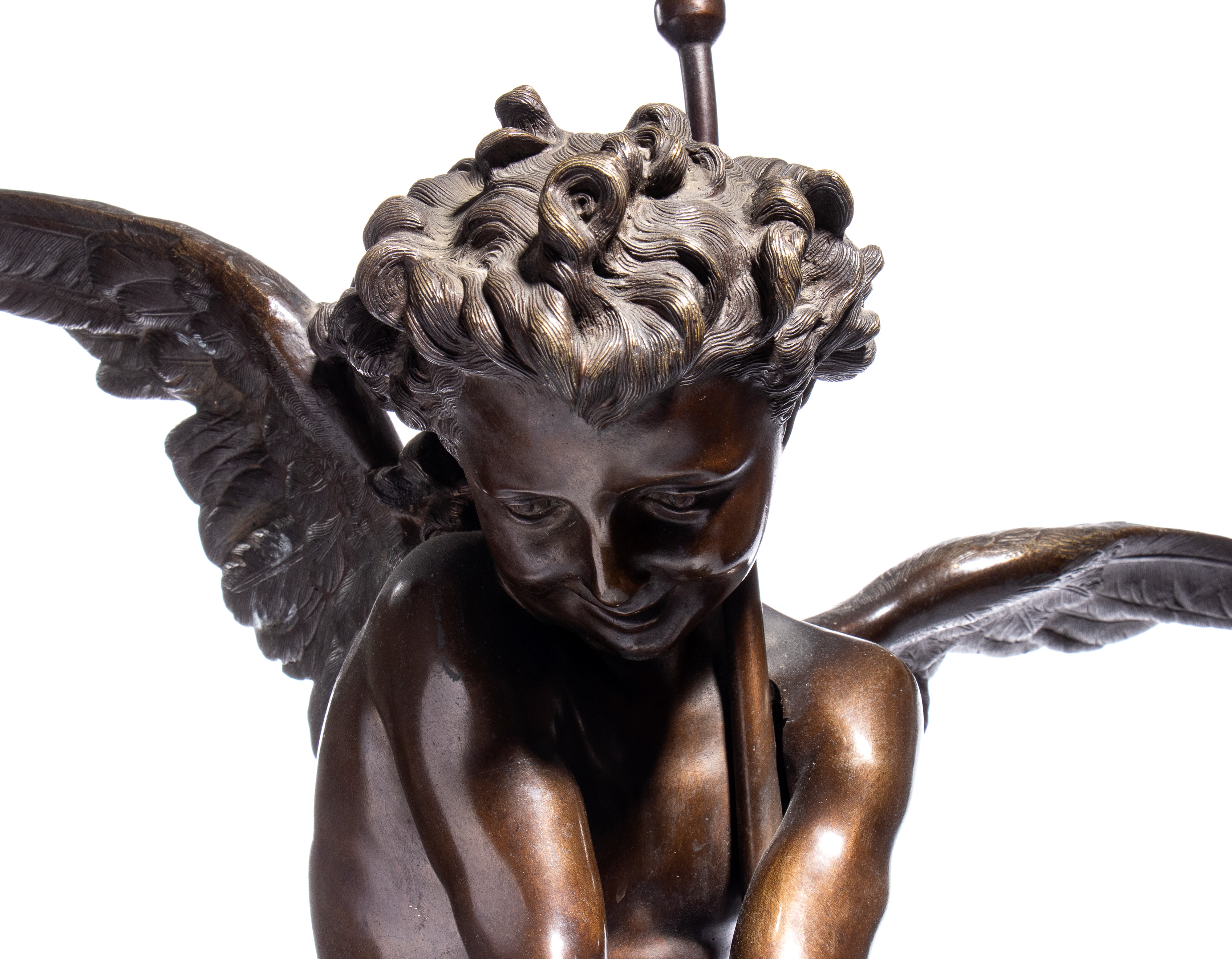 Giulio Monteverde - Il genio di Franklin, bronzo, 1873