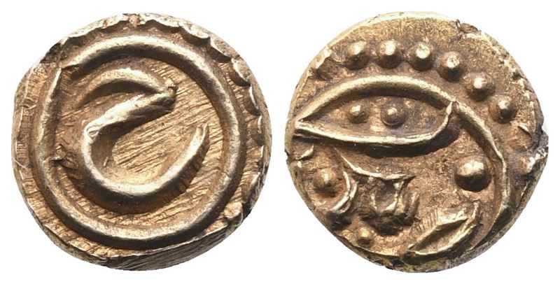 Tipu Sultan (1782-1799), Fanam in oro (Mysore, INDIA), 0,30 g