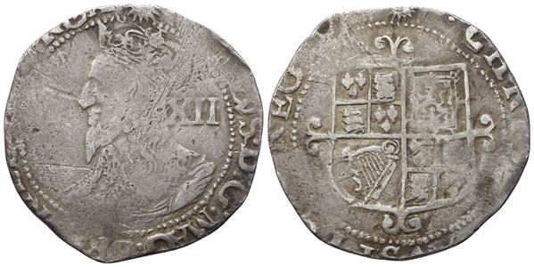 INGHILTERRA. Carlo I (1625-1649). Shilling (1639-1643). Ag. KM 110. 5,50gr. MB