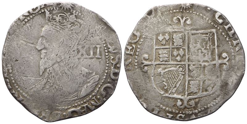 Inghilterra. Carlo i (1625-1649). Shilling (1639-1643). Ag. Km 110. 5,50gr. Mb