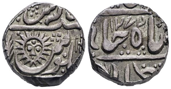 INDIA. Shah Alam II. 1 rupia 1215 (1801). KM 221; Ag; 11,18gr. SPL