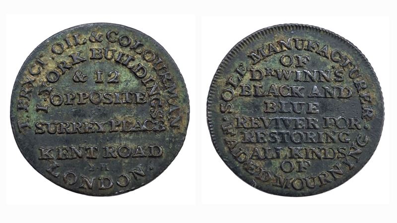 Inghilterra. Londra. Interessante Gettone Pubblicitario XIX Secolo. Ae; 20mm. Bb+