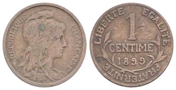 FRANCIA. III repubblica. 1 centesimo 1899. Cu. 1gr. KM 840. BB