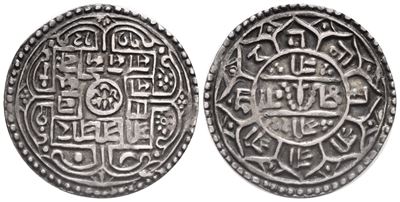 Nepal. Mohar (1881-1911). Ag. 5,59gr. Km 651. Bb