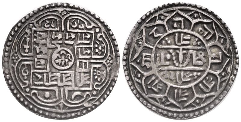 Nepal. Mohar (1881-1911). Ag. 5,59gr. Km 651. Bb
