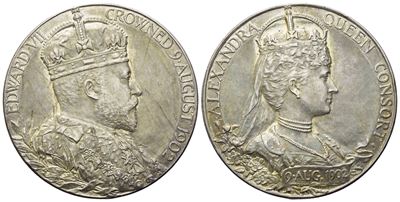 Inghilterra. Edoardo VII (1901-1910). Medaglia per L'incoronazione del 1902. Ag. 31mm. 12,76gr. S...