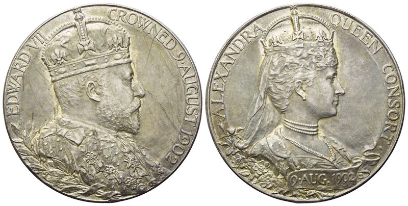 Inghilterra. Edoardo VII (1901-1910). Medaglia per L'incoronazione del 1902. Ag. 31mm. 12,76gr. S...
