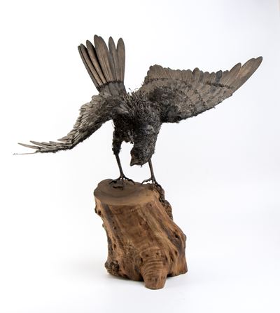 Falco, scultura in argento (XX secolo)