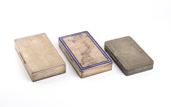 Lotto di 3 scatole in argento 