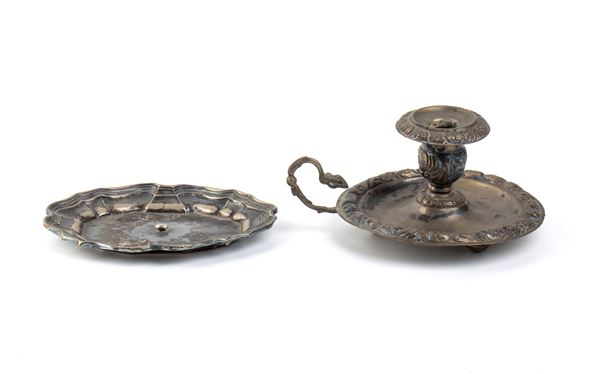 Vassoietto e bugia in argento