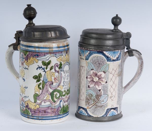 Lotto di due boccali da birra