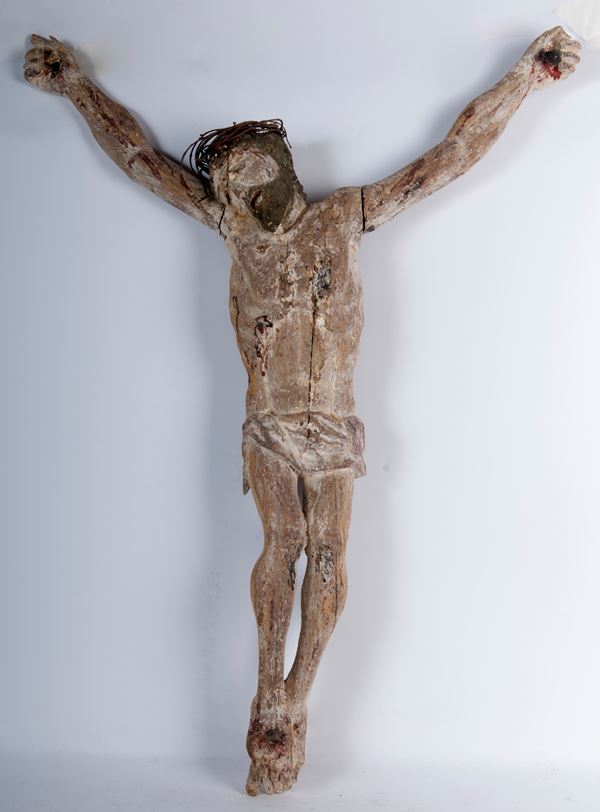 Cristo senza croce scultura in legno