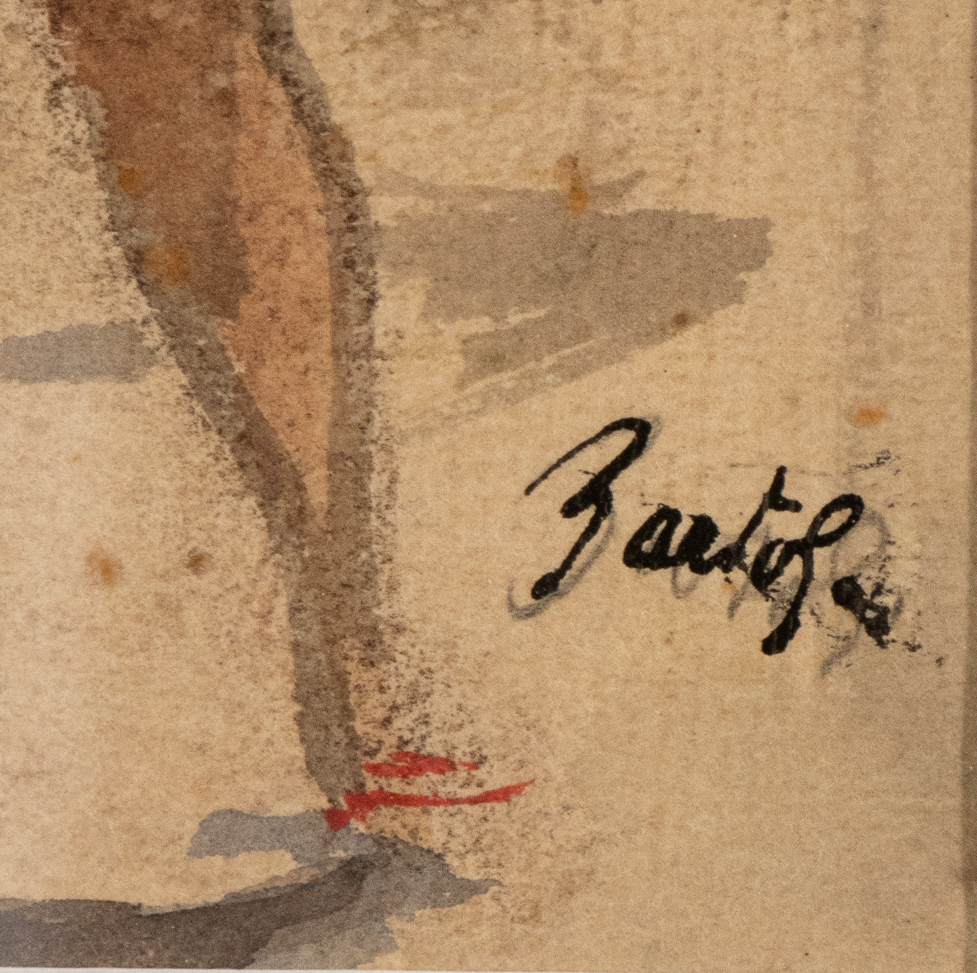 Amerigo Bartoli Natinguerra - Studio per il dipinto "Circo equestre", tecnica mista su cartoncino