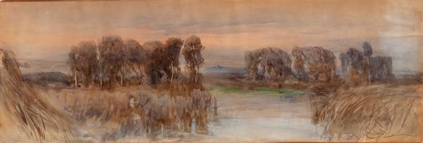 ONORATO CARLANDI - Afternoon in the Pontine Marshes