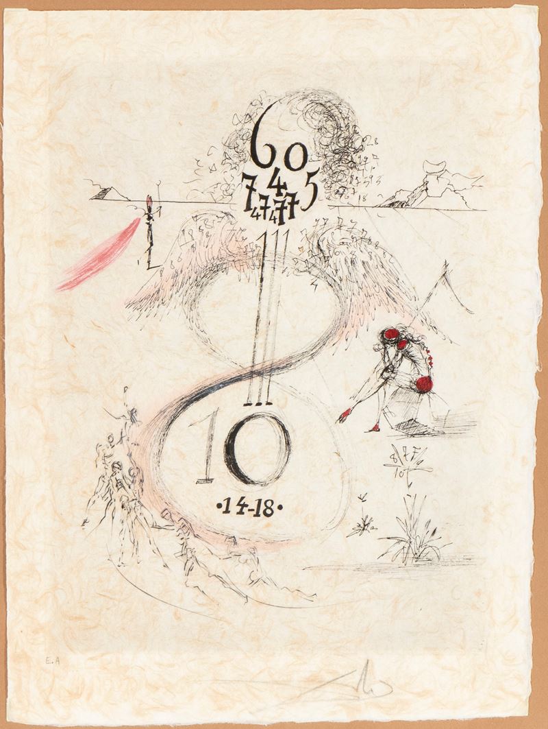 Salvador Dalí - The 1914-1918 War, puntasecca