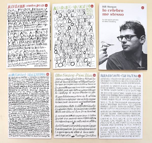 6 volumi di Allen Ginsberg dalla casa editrice Il Saggiatore