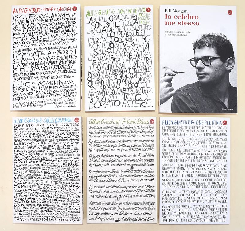6 volumi di Allen Ginsberg dalla casa editrice Il Saggiatore