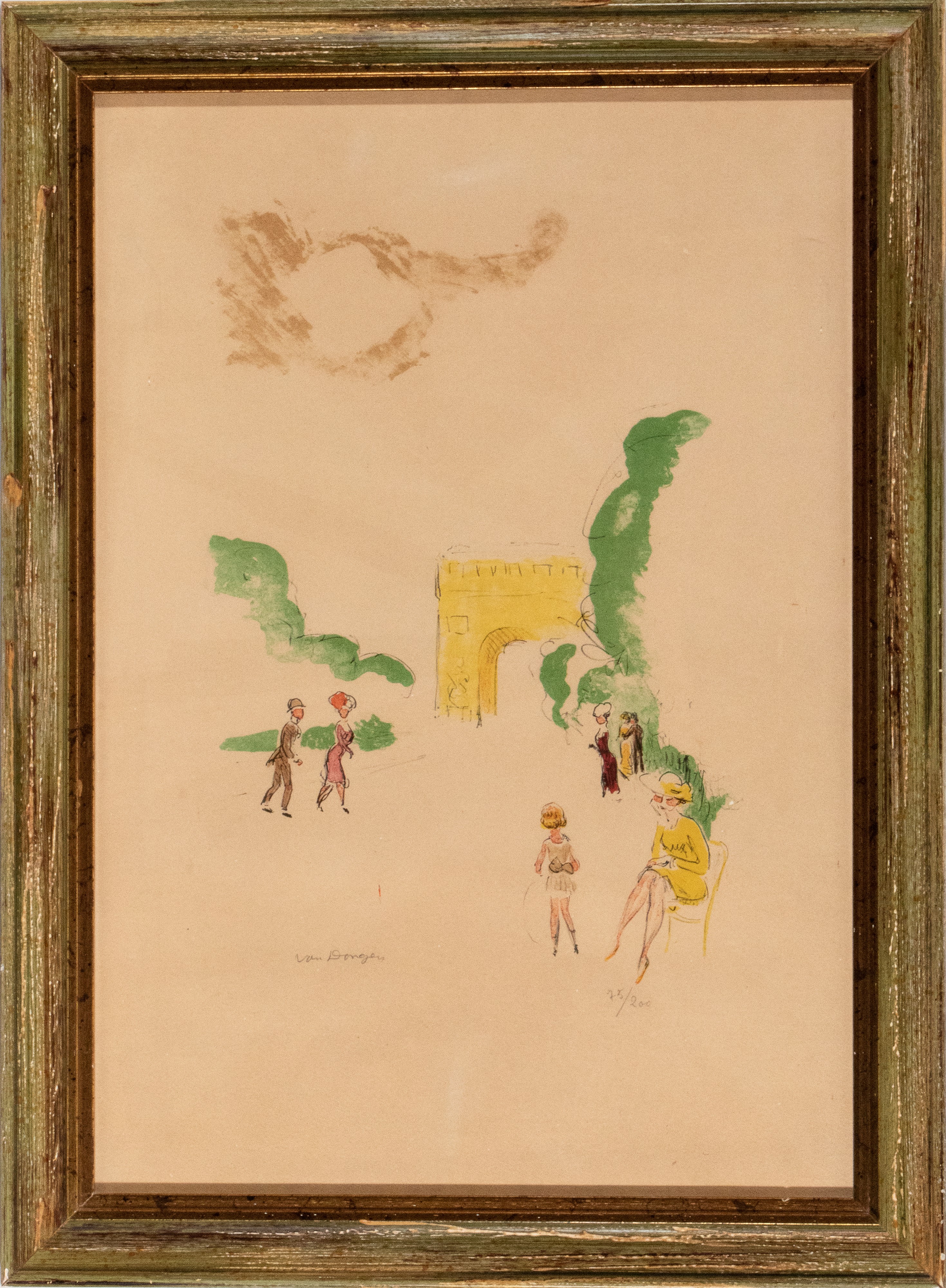 Kees Van Dongen - Arc de Triomphe (litografia a colori)
