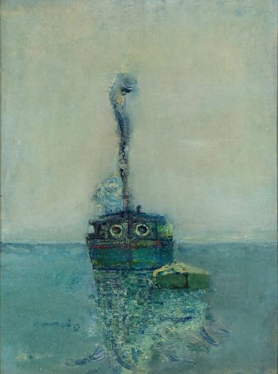 La nave, olio su tavola