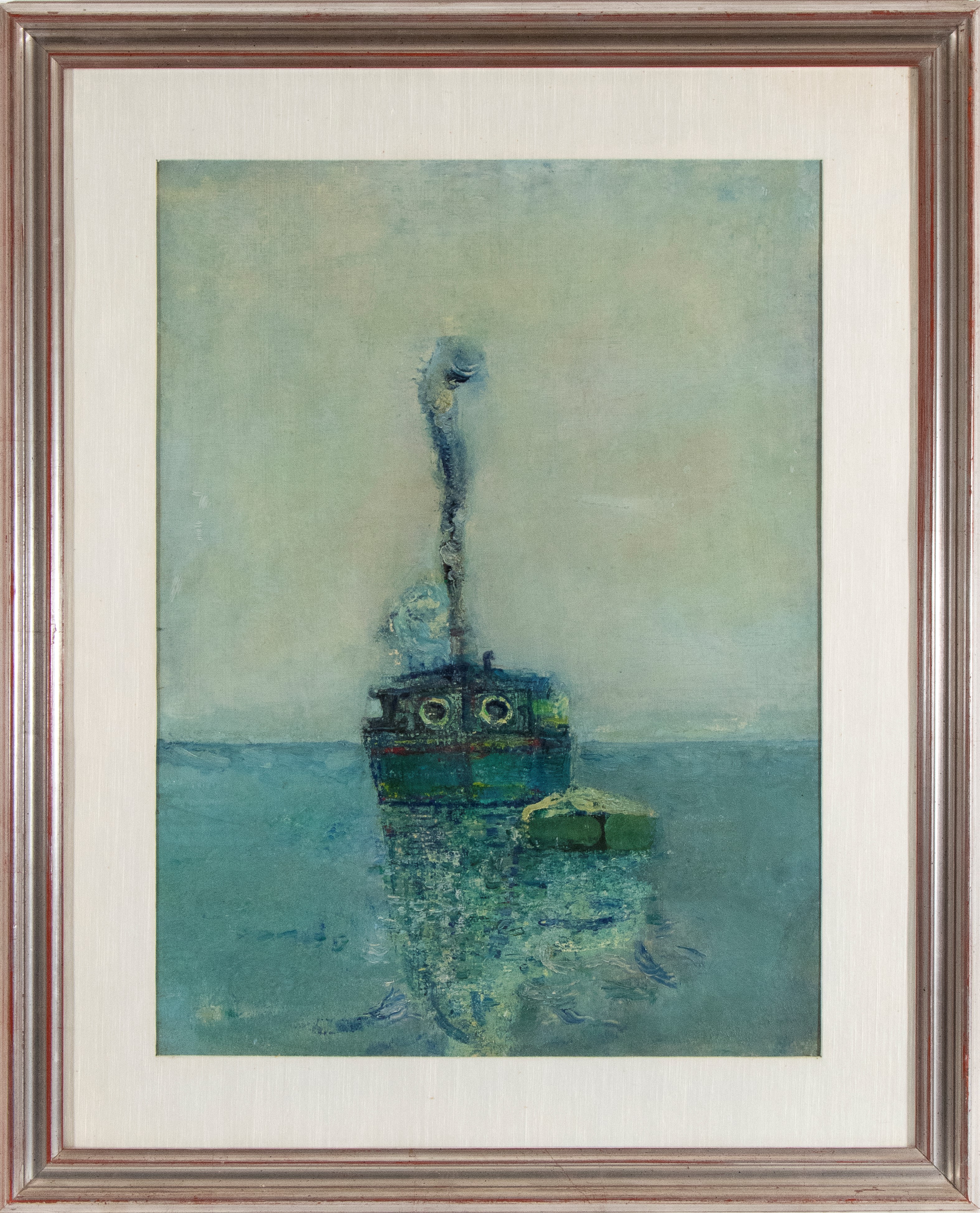 Renzo Vespignani - La nave, olio su tavola
